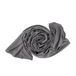 Cotton and Chiffon Scarf with Fine Stitch Edges - Off White