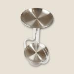 Modern Double-Layer Acrylic Serving Tray – Round Silver Design