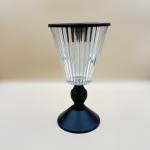Acrylic Cone Shaped Burner with Ribbed Glass Body